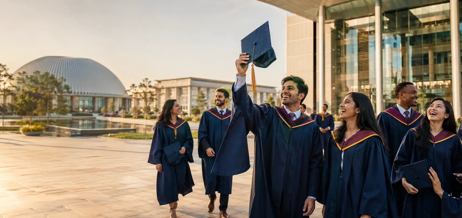 Graduates celebrating their academic achievement